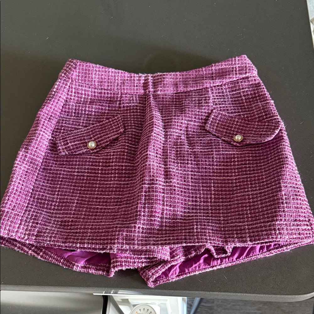 Purple Tweed Women Shorts